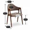 Mebel Elite Стул Ruiz, бежевый/орех, ME.RUIZ/BZ/O/T/K - Home Club, изображение 7