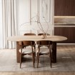 Mebel Elite Стіл Dario, овальний, 200 см, травертин/горіх, ME.DARIO/TRAW/O/S - Home Club, зображення 3