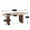 Mebel Elite Стіл Dario, овальний, 200 см, травертин/горіх, ME.DARIO/TRAW/O/S - Home Club, зображення 11