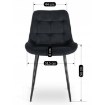 Mebel Elite Стул Chris, черный, велюровый, ME.CHRIS/CZ/V/K - Home Club, изображение 9