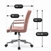 Mebel Elite Обертове крісло Astro для підлітків, рожеве, велюрове, ME.ASTRO/R/CH/V/FO - Home Club, зображення 8