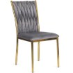 Mebel Elite Стул Dan, серый, плетеный, велюровый, ME.DAN/P/ZL/V/K - Home Club
