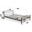Mebel Elite Металеве ліжко Griffin 120x200, чорне, ME.GRIFFIN/120/CZ/LOZ - Home Club, зображення 4