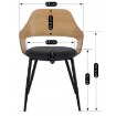 Mebel Elite Стул Orbi «Золотой дуб»/«Черный», ME.ORBI/CZ/D/T/K - Home Club, изображение 6