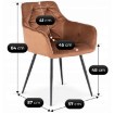 Mebel Elite Стул Modesto, красный, велюровый, ME.MODESTO/RD/CZ/V/K - Home Club, изображение 9