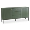 Mebel Elite Комод Soft 154 см, двухдверный с ящиками, с рифленой поверхностью, зеленый, W.ISEO/IS03/Z/N.CZ/U.ZL/KOM2D3S - Home Club