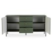 Mebel Elite Комод Soft 154 см, двухдверный с ящиками, с рифленой поверхностью, зеленый, W.ISEO/IS03/Z/N.CZ/U.ZL/KOM2D3S - Home Club, изображение 5