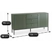 Mebel Elite Комод Soft 154 см, двухдверный с ящиками, с рифленой поверхностью, зеленый, W.ISEO/IS03/Z/N.CZ/U.ZL/KOM2D3S - Home Club, изображение 7