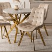 Mebel Elite Стілець Devi кремового кольору з велюру, ME.DEVI/KR/ZL/V/K - Home Club, зображення 2
