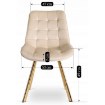 Mebel Elite Стілець Devi кремового кольору з велюру, ME.DEVI/KR/ZL/V/K - Home Club, зображення 8