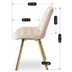 Mebel Elite Стілець Devi кремового кольору з велюру, ME.DEVI/KR/ZL/V/K - Home Club, зображення 9