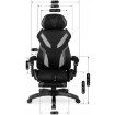 Mebel Elite Ігрове обертове крісло Maximo, чорне, ME.MAXIMO/CZ/T/FO - Home Club, зображення 11