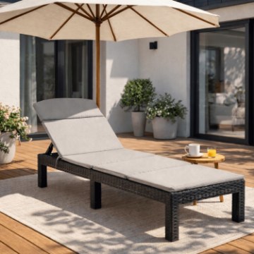 Mebel Elite Садовое кресло Luizjana, чёрный, из техноротанга, ME.LUIZJANA/CZ/P/T/OGR/LEZ - Home Club