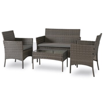 Mebel Elite Комплект садовой мебели Missisipi, серый, ME.MISSISIPI/P/RT/OGR/ZES - Home Club