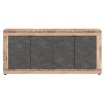 Mebel Elite Комод Blago 180 см, черный/необработанный дуб, W.LUNEA/OSL/MA/KOM4D - Home Club, изображение 3