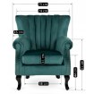 Mebel Elite Кресло Mallo зеленого цвета из велюра, ME.MALLO/Z/V/FW - Home Club, изображение 7