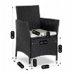 Mebel Elite Комплект садовой мебели Pomona, чёрный/бежевый, ME.POMONA/CZ/RT/OGR/ZES - Home Club, изображение 11