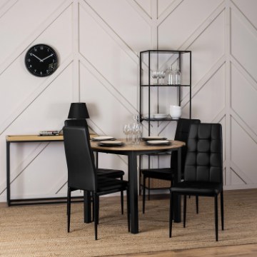 Mebel Elite Стілець Tex 2, чорний, екошкіра, ME.TEX2/CZ/E/K - Home Club