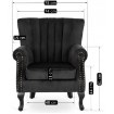 Mebel Elite Кресло Mallo, чёрное, велюровое, ME.MALLO/CZ/V/FW - Home Club, изображение 8