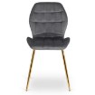 Mebel Elite Стул Lucky серого цвета с золотыми ножками, велюровый, ME.LUCKY/P/ZL/V/K - Home Club, изображение 7