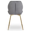 Mebel Elite Стул Lucky серого цвета с золотыми ножками, велюровый, ME.LUCKY/P/ZL/V/K - Home Club, изображение 9