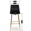 Mebel Elite Барный стул Ariel, черный, велюровый, ME.ARIEL/CZ/ZL/V/H - Home Club, изображение 7