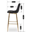 Mebel Elite Барный стул Ariel, черный, велюровый, ME.ARIEL/CZ/ZL/V/H - Home Club, изображение 8