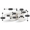 Mebel Elite Набор журнальных столиков Rosalie, белый, ME.ROSALIE/MB/L - Home Club, изображение 7