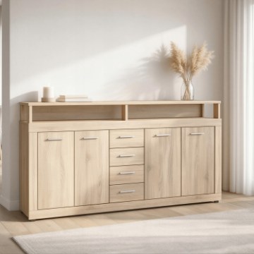 Mebel Elite Комод Blago 190 см, дуб «Сонома», W.LUNA/DS/KOM4D4S - Home Club