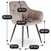 Mebel Elite Стул Modesto, бежевый, велюровый, ME.MODESTO/BZ/CZ/V/K - Home Club, изображение 9