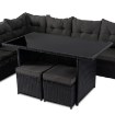 Mebel Elite Комплект садових меблів Dallas, чорний/темно-сірий, ME.DALLAS/CZ/RT/OGR/ZES - Home Club, зображення 5