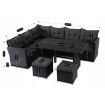 Mebel Elite Комплект садових меблів Dallas, чорний/темно-сірий, ME.DALLAS/CZ/RT/OGR/ZES - Home Club, зображення 10