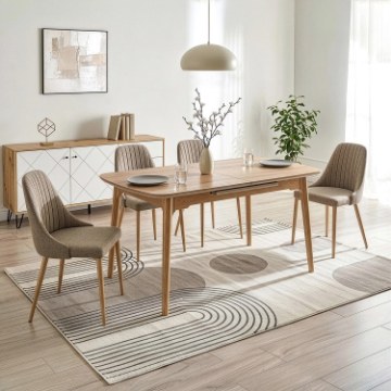 Mebel Elite Стіл Samer, розкладний, керамічний, 138–178 см, дуб, ME.SAMER/D/CER/S140-180 - Home Club