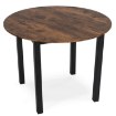 Mebel Elite Стол Teo 100 см, дуб рустикальный/чёрный, ME.TEO/DRU/CZ/S - Home Club, изображение 4