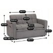 Mebel Elite Раскладной кресло Aster для сна, серого цвета, ME.ASTER/P/T/SOF - Home Club, изображение 17