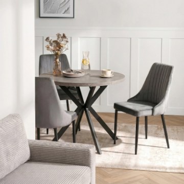 Mebel Elite Стул Bari, серый велюр, ME.BARI/P/V/K - Home Club