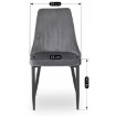 Mebel Elite Стілець Bari сірий велюровий, ME.BARI/P/V/K - Home Club, зображення 6