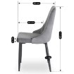 Mebel Elite Стілець Bari сірий велюровий, ME.BARI/P/V/K - Home Club, зображення 7