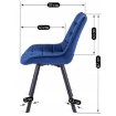 Mebel Elite Стул Rick, темно-синий, велюровый, ME.RICK/GR/V/K - Home Club, изображение 7