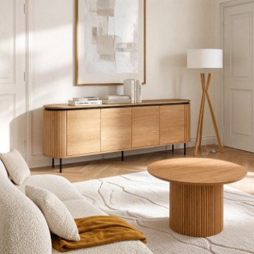 Mebel Elite Комод Beck 200 см, четырёхдверный, дуб, ME.BECK/D/KOM200 - Home Club
