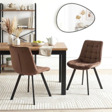 Mebel Elite Стілець Rick, коричневий, велюровий, ME.RICK/BR/V/K - Home Club