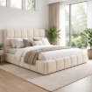 Mebel Elite Ліжко 160x200 Murcja з ящиком для речей, кремове велюрове, ME.MURCJA/160/KR/V/LOZZPOJ - Home Club, зображення 2