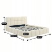 Mebel Elite Ліжко 160x200 Murcja з ящиком для речей, кремове велюрове, ME.MURCJA/160/KR/V/LOZZPOJ - Home Club, зображення 4