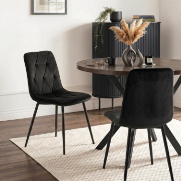 Mebel Elite Стул Robin, черный, велюровый, ME.ROBIN/CZ/V/K - Home Club