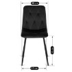 Mebel Elite Стілець Robin, чорний, велюровий, ME.ROBIN/CZ/V/K - Home Club, зображення 6