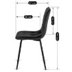 Mebel Elite Стілець Robin, чорний, велюровий, ME.ROBIN/CZ/V/K - Home Club, зображення 7