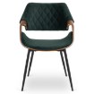 Mebel Elite Стул Dakota, зеленый/орех, велюр, ME.DAKOTA/Z/O/V/K - Home Club, изображение 3