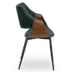 Mebel Elite Стул Dakota, зеленый/орех, велюр, ME.DAKOTA/Z/O/V/K - Home Club, изображение 4