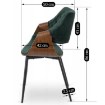 Mebel Elite Стул Dakota, зеленый/орех, велюр, ME.DAKOTA/Z/O/V/K - Home Club, изображение 7