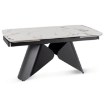 Mebel Elite Стол Verona, керамический, раскладной, 160–240 см, белый мрамор/чёрный, ME.VERONA/B/CZ/CER/S160-220 - Home Club